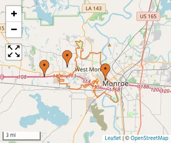 Area schools map
